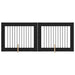Poartă pentru câini cu suporturi 2 pcs Stejar Negru 100 x 80 cm - WALTI WALTI