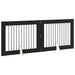 Poartă pentru câini cu suporturi 2 pcs Stejar Negru 100 x 80 cm - WALTI WALTI