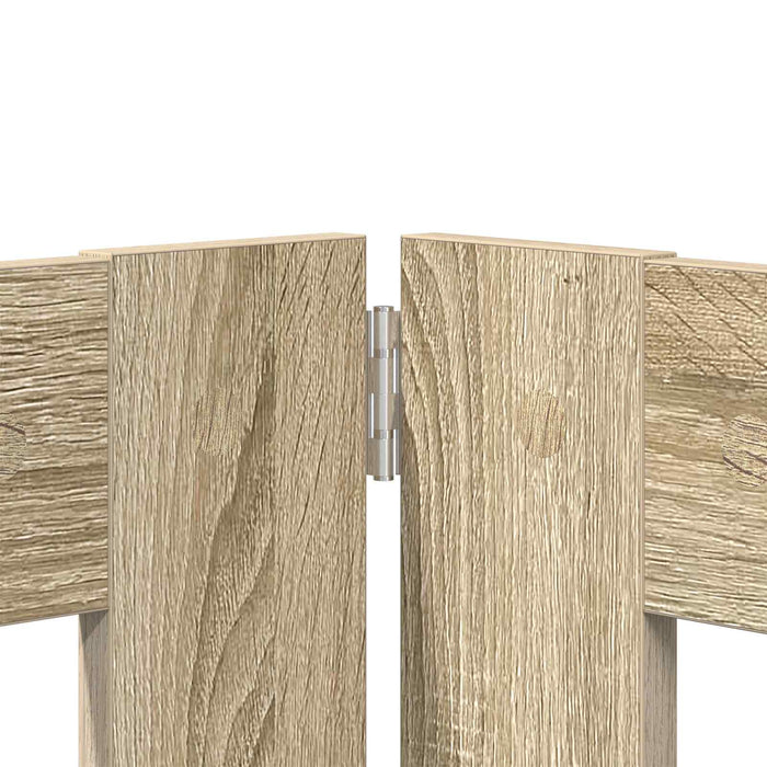Poartă pentru câini cu suporturi 4 pcs Stejar Sonoma WALTI