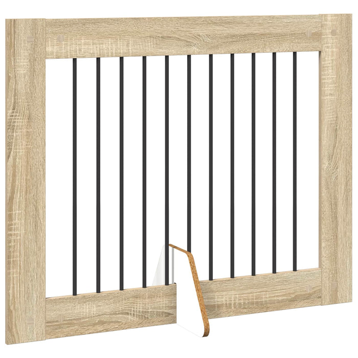 Poartă pentru câini cu suporturi 4 pcs Stejar Sonoma WALTI