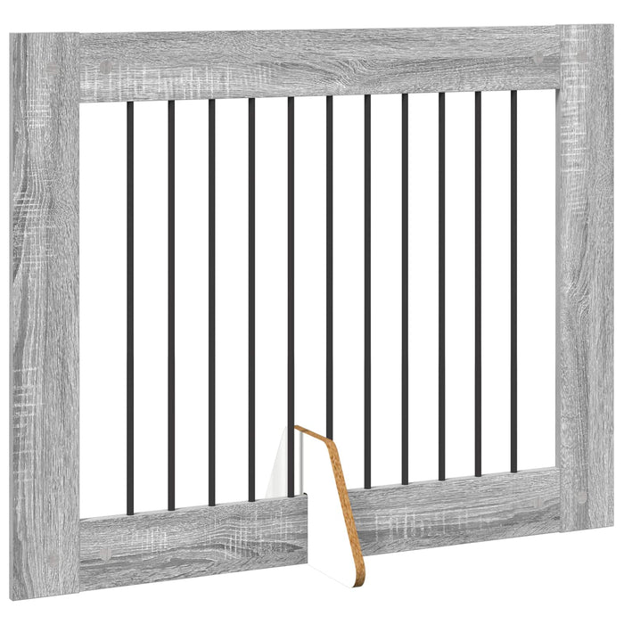 Poartă pentru câini cu suporturi 4 pcs Sonoma gri 100 x 80 cm WALTI