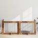 Poartă pentru câini cu suporturi 4 pcs Lemn vechi 100 x 80 cm - WALTI WALTI