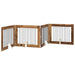 Poartă pentru câini cu suporturi 4 pcs Lemn vechi 100 x 80 cm - WALTI WALTI
