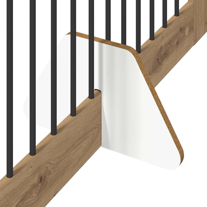 Poartă pentru câini cu suporturi 4 pcs Stejar Artizanal WALTI