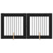 Poartă pentru câini cu suporturi 2 pcs Stejar Negru 80 x 80 cm - WALTI WALTI