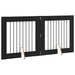 Poartă pentru câini cu suporturi 2 pcs Stejar Negru 80 x 80 cm - WALTI WALTI