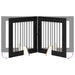 Poartă pentru câini cu suporturi 2 pcs Stejar Negru 80 x 80 cm - WALTI WALTI