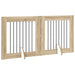 Poartă pentru câini cu suporturi 2 pcs Stejar Sonoma 80 x 80 cm - WALTI WALTI