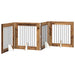 Poartă pentru câini cu suporturi 4 pcs Lemn vechi 80 x 80 cm - WALTI WALTI