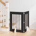Poartă pentru câini cu suporturi 2 pcs Stejar Negru 60 x 80 cm - WALTI WALTI