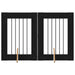 Poartă pentru câini cu suporturi 2 pcs Stejar Negru 60 x 80 cm - WALTI WALTI