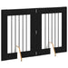 Poartă pentru câini cu suporturi 2 pcs Stejar Negru 60 x 80 cm - WALTI WALTI