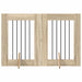 Poartă pentru câini cu suporturi 2 pcs Stejar Sonoma 60 x 80 cm - WALTI WALTI