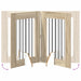 Poartă pentru câini cu suporturi 2 pcs Stejar Sonoma 60 x 80 cm - WALTI WALTI