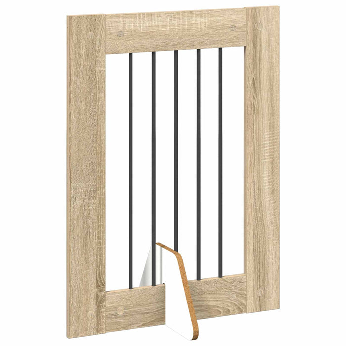 Poartă pentru câini cu suporturi 4 pcs Stejar Sonoma 60 x 80 cm WALTI