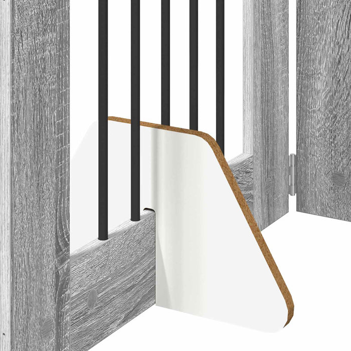 Poartă pentru câini cu suporturi 4 pcs Sonoma gri 60 x 80 cm WALTI