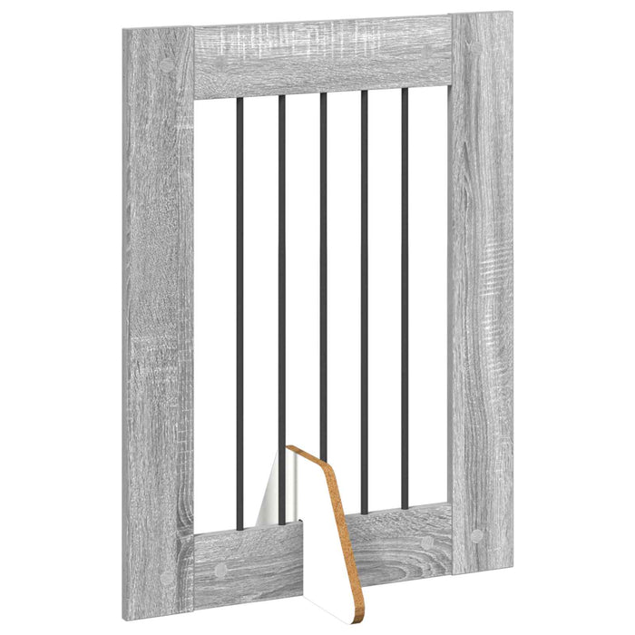 Poartă pentru câini cu suporturi 4 pcs Sonoma gri 60 x 80 cm WALTI
