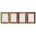 Poartă pentru câini cu suporturi 4 pcs Lemn vechi 60 x 80 cm - WALTI WALTI