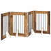 Poartă pentru câini cu suporturi 4 pcs Lemn vechi 60 x 80 cm - WALTI WALTI