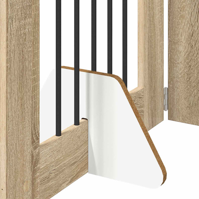 Poartă pentru câini cu suporturi 6 pcs Stejar Sonoma 60 x 80 cm WALTI