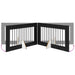 Poartă pentru câini cu suporturi 2 pcs Stejar Negru 100 x 60 cm - WALTI WALTI