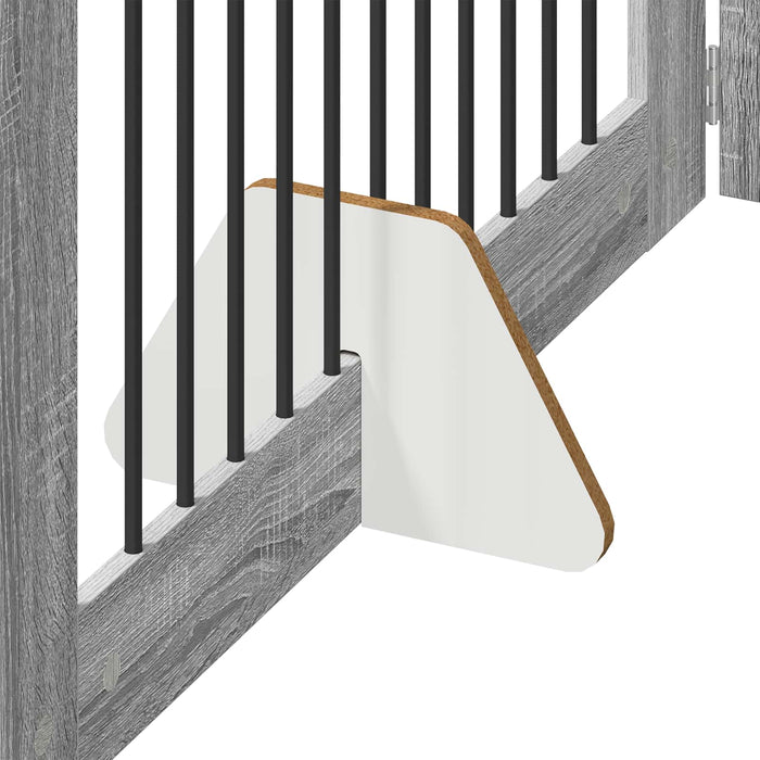 Poartă pentru câini cu suporturi 2 pcs Sonoma gri 100 x 60 cm WALTI