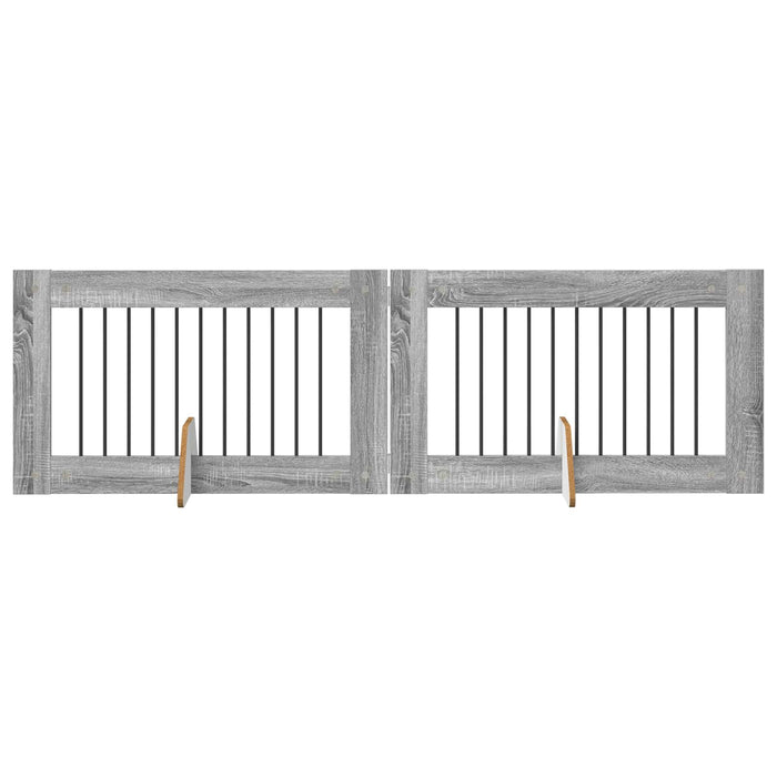 Poartă pentru câini cu suporturi 2 pcs Sonoma gri 100 x 60 cm WALTI