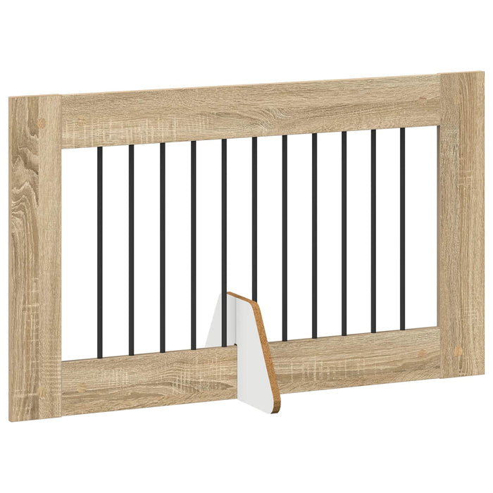 Poartă pentru câini cu suporturi 4 pcs Stejar Sonoma WALTI