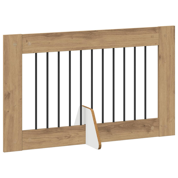 Poartă pentru câini cu suporturi 4 pcs Stejar Artizanal WALTI