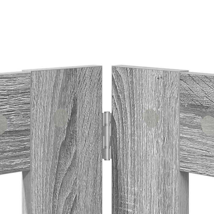 Poartă pentru câini cu suporturi 6 pcs Sonoma gri 100 x 60 cm WALTI