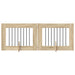Poartă pentru câini cu suporturi 2 pcs Stejar Sonoma 80 x 60 cm - WALTI WALTI