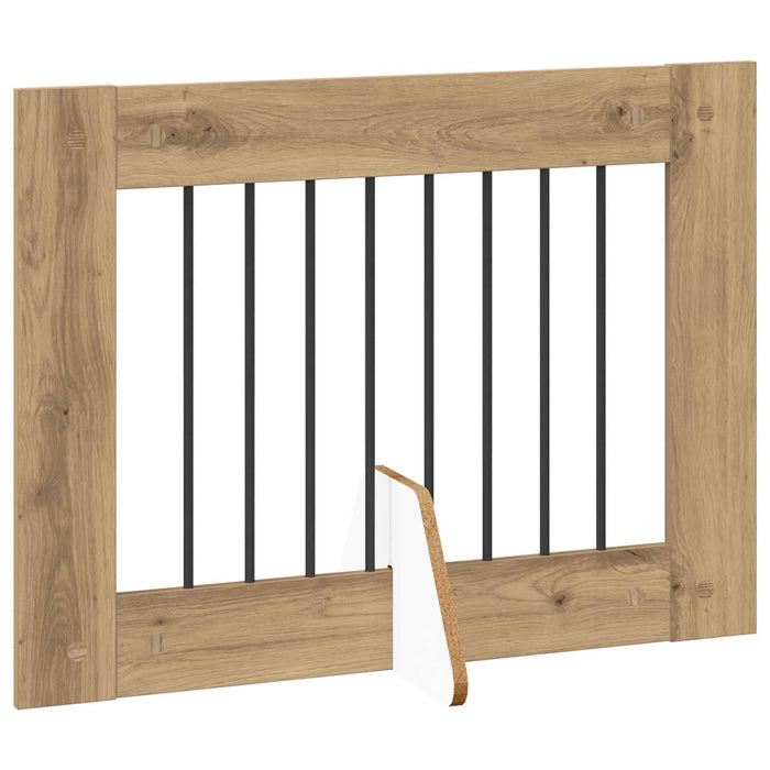 Poartă pentru câini cu suporturi 2 pcs Stejar Artizanal WALTI