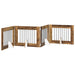 Poartă pentru câini cu suporturi 4 pcs Lemn vechi 80 x 60 cm - WALTI WALTI