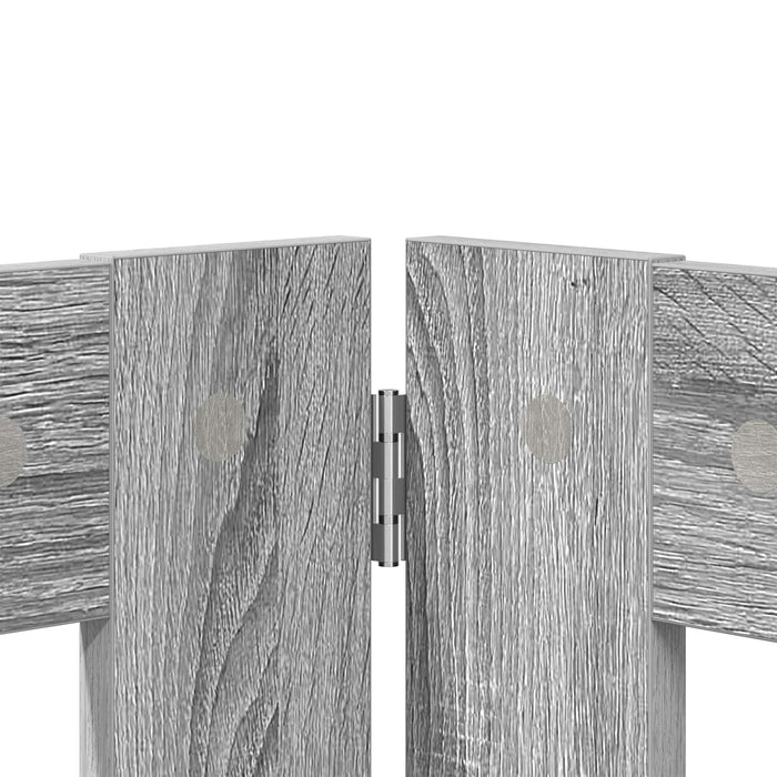 Poartă pentru câini cu suporturi 6 pcs Sonoma gri 80 x 60 cm WALTI