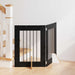 Poartă pentru câini cu suporturi 2 pcs Stejar Negru 60 x 60 cm - WALTI WALTI