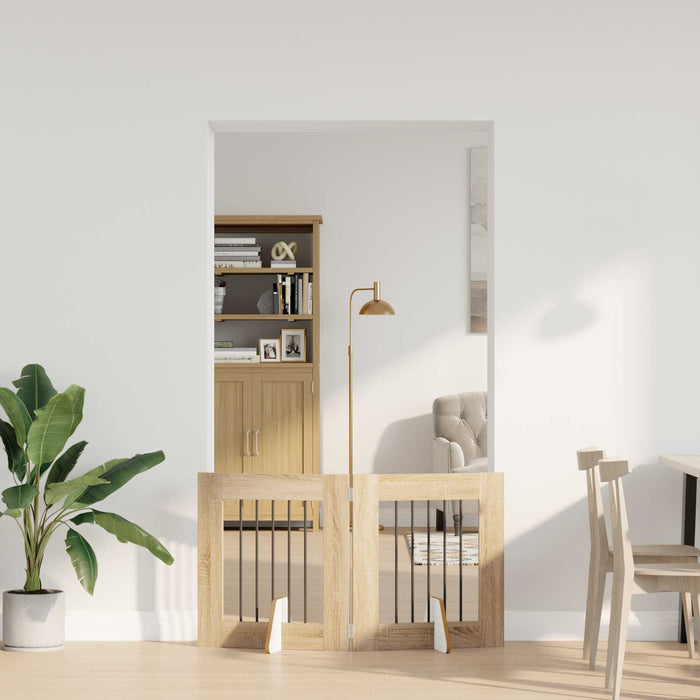 Poartă pentru câini cu suporturi 2 pcs Stejar Sonoma 60 x 60 cm - WALTI WALTI