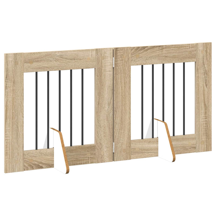 Poartă pentru câini cu suporturi 2 pcs Stejar Sonoma 60 x 60 cm - WALTI WALTI