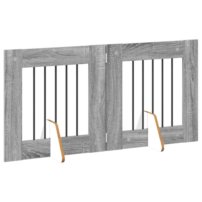 Poartă pentru câini cu suporturi 2 pcs Sonoma gri 60 x 60 cm WALTI