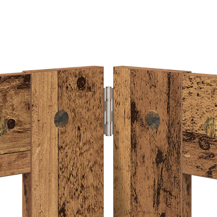 Poartă pentru câini cu suporturi 2 pcs Lemn vechi 60 x 60 cm WALTI