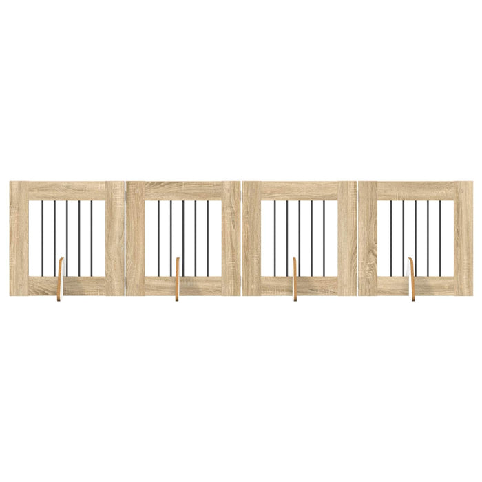 Poartă pentru câini cu suporturi 4 pcs Stejar Sonoma 60 x 60 cm WALTI