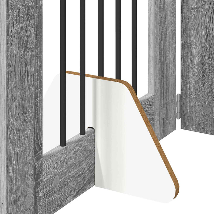 Poartă pentru câini cu suporturi 4 pcs Sonoma gri 60 x 60 cm WALTI