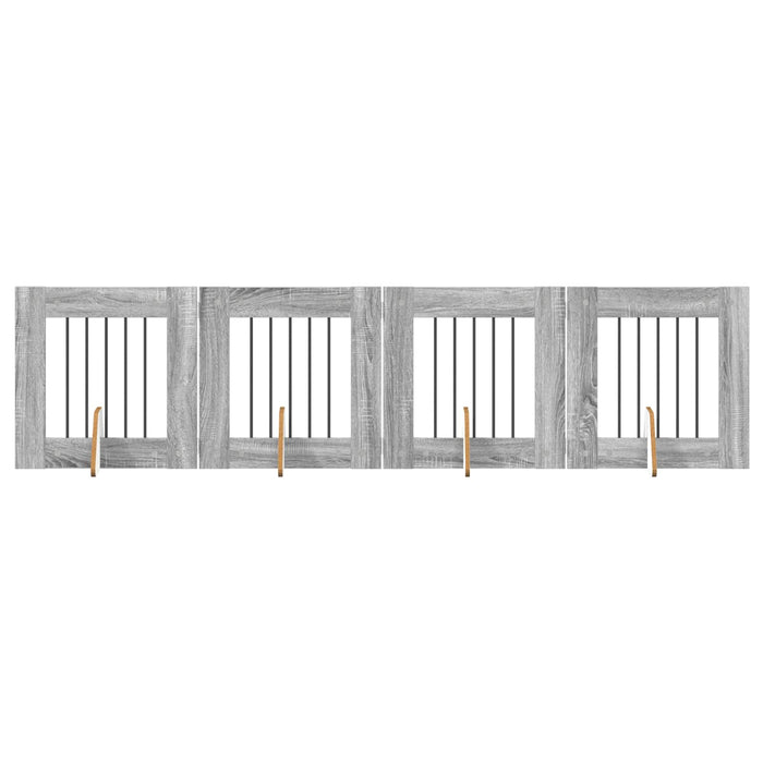 Poartă pentru câini cu suporturi 4 pcs Sonoma gri 60 x 60 cm WALTI