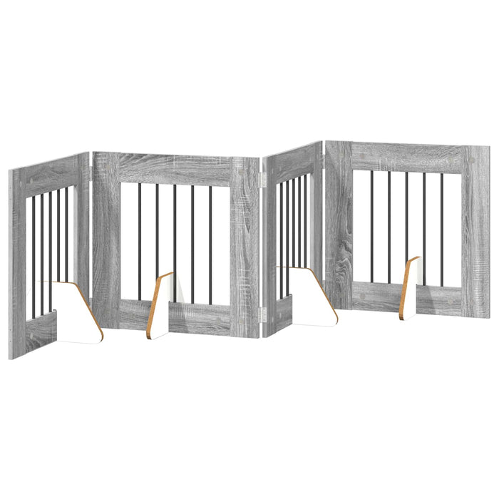 Poartă pentru câini cu suporturi 4 pcs Sonoma gri 60 x 60 cm WALTI