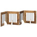 Poartă pentru câini cu suporturi 4 pcs Lemn vechi 60 x 60 cm - WALTI WALTI