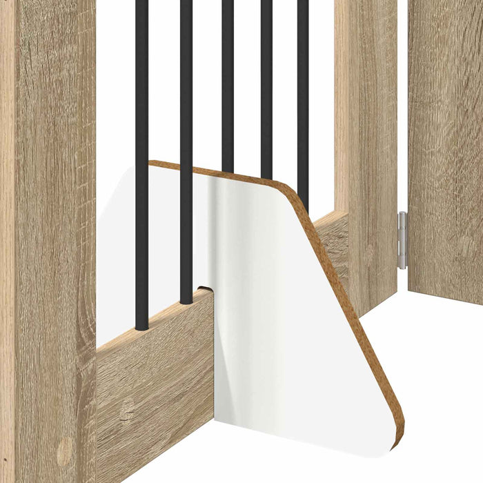 Poartă pentru câini cu suporturi 8 pcs Stejar Sonoma 60 x 60 cm WALTI