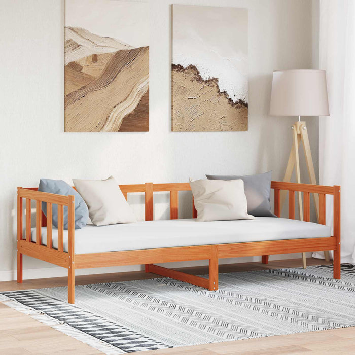 Cadru de pat Maroniu cerat 100 x 200 cm Lemn de pin masiv - WALTI WALTI