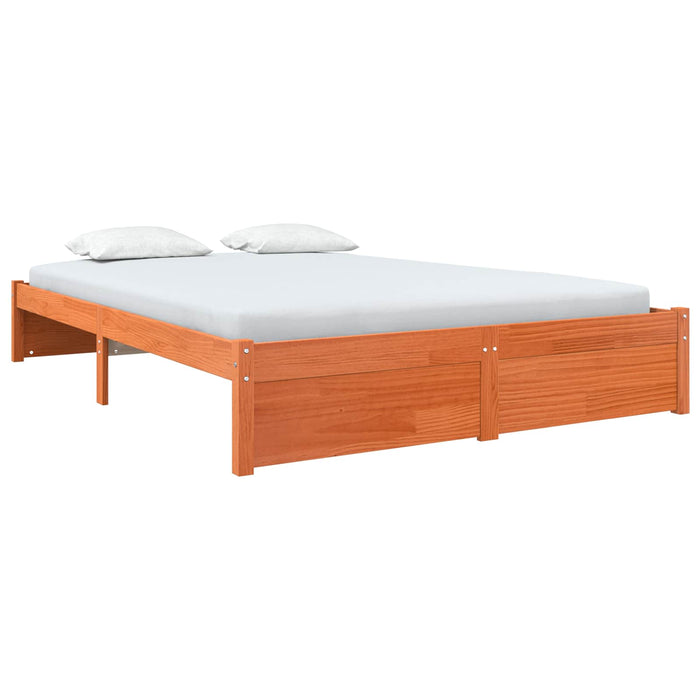 Cadru de pat Maroniu cerat 150 x 200 cm Lemn de pin masiv - WALTI WALTI