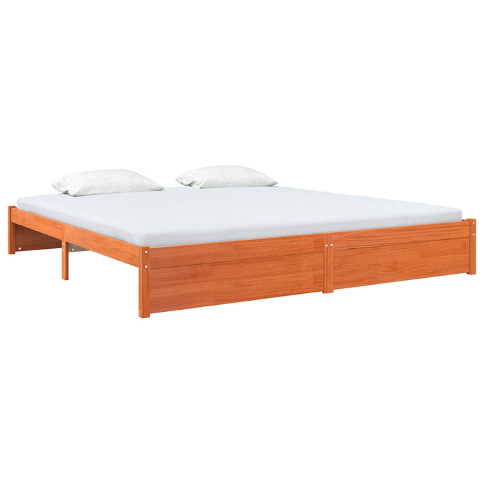 Cadru de pat Maroniu cerat 180 x 200 cm Lemn de pin masiv - WALTI WALTI