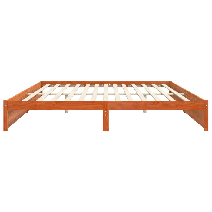 Cadru de pat Maroniu cerat 200 x 200 cm Lemn de pin masiv - WALTI WALTI