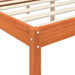 Cadru de pat Maroniu cerat 200 x 200 cm Lemn de pin masiv - WALTI WALTI
